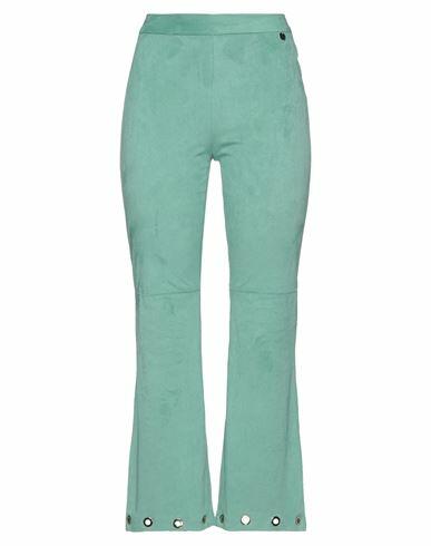 Motel Woman Pants Turquoise Polyester, Elastane Cover