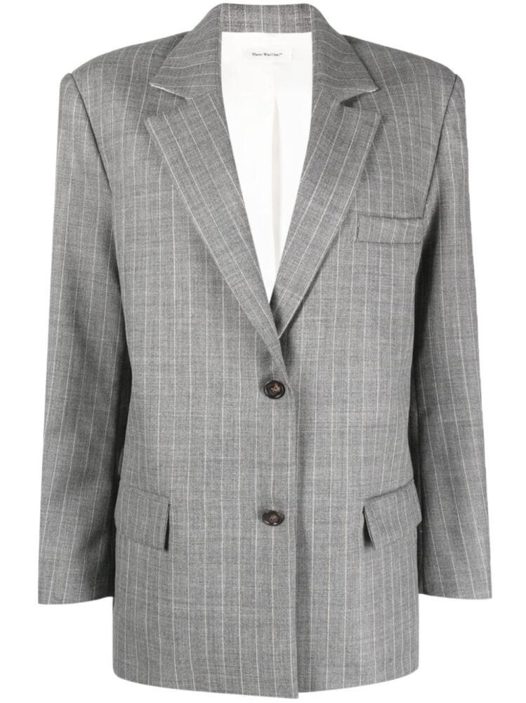 There Was One pinstripe-pattern wool blazer - Grey Cover