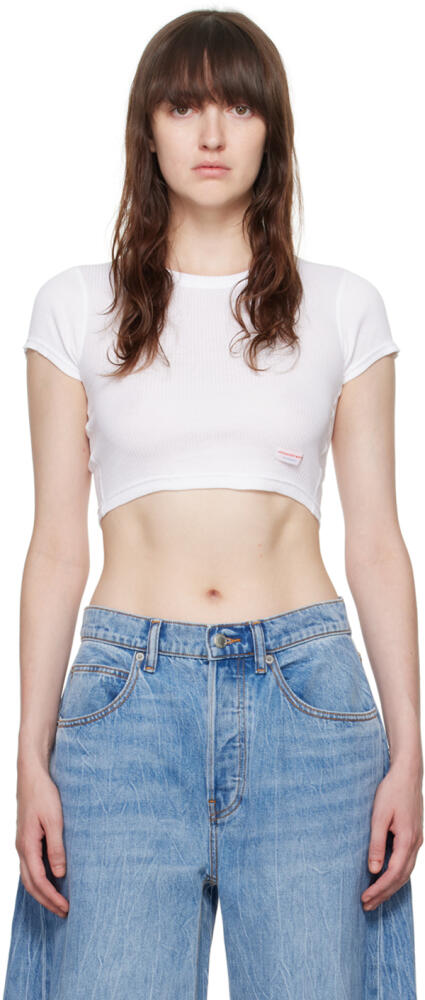 Alexander Wang White Cropped T-Shirt Cover