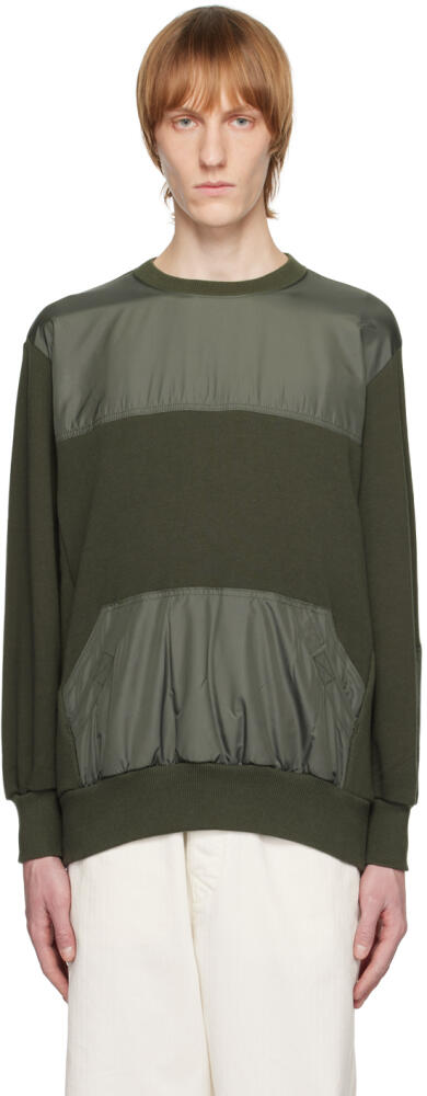 UNDERCOVER Khaki Paneled Sweatshirt Cover