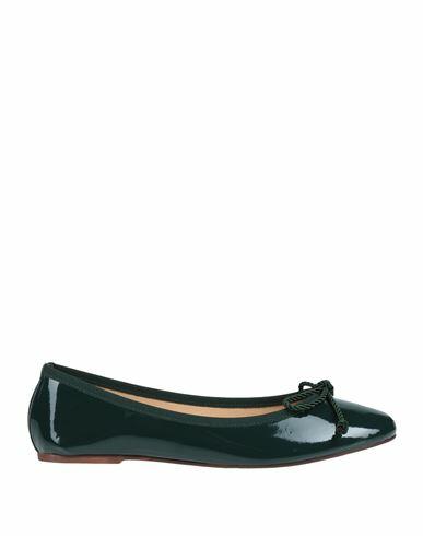 Ballerette Woman Ballet flats Dark green Soft Leather Cover