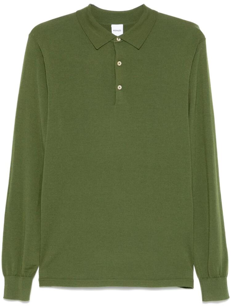 ASPESI wool polo shirt - Green Cover