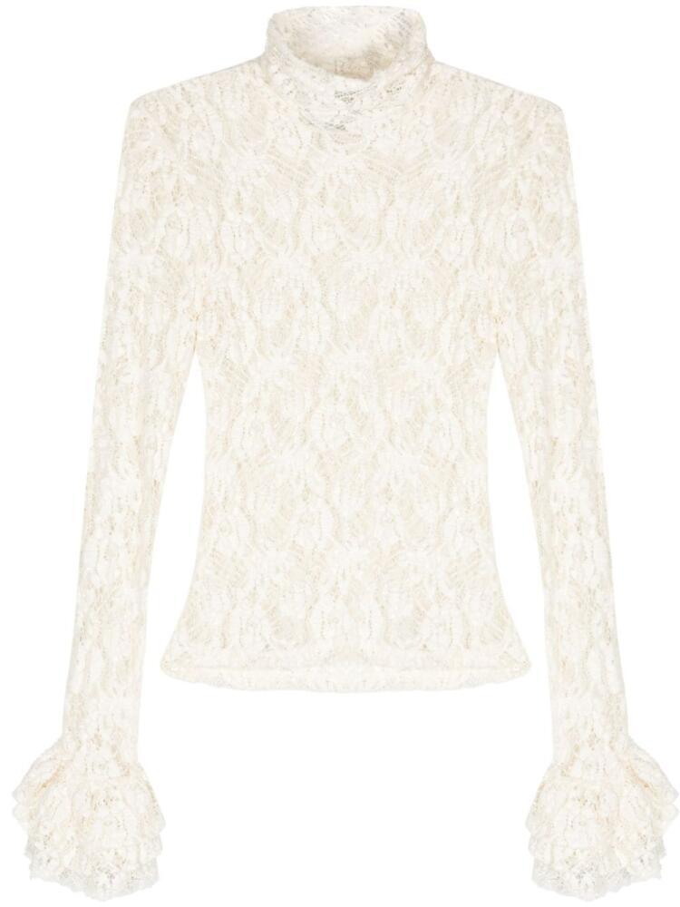 MSGM lace T-shirt - White Cover