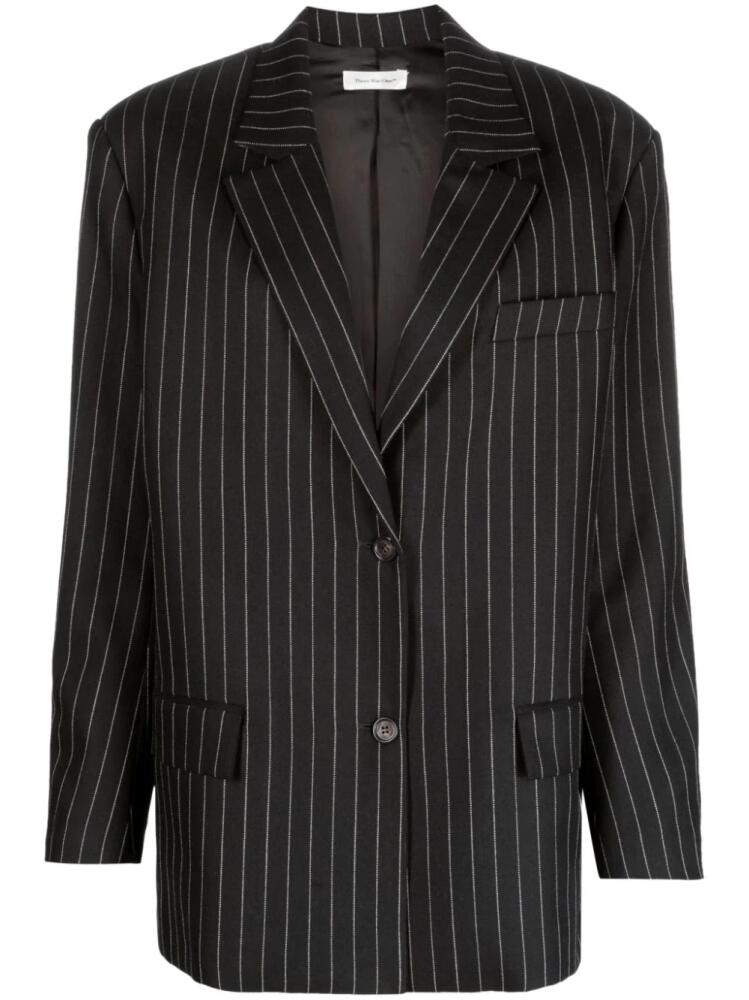 There Was One pinstripe-pattern wool blazer - Black Cover