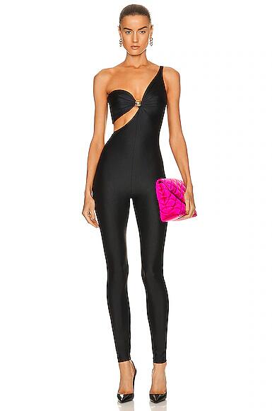 Saint Laurent Asymmetrical Jumpsuit in Black Cover