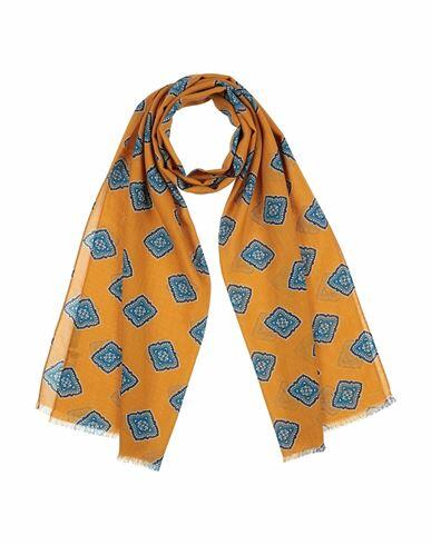 Franco Bassi Man Scarf Ocher Wool Cover