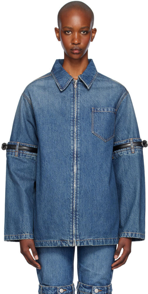 Coperni Blue Open Elbow Denim Jacket Cover