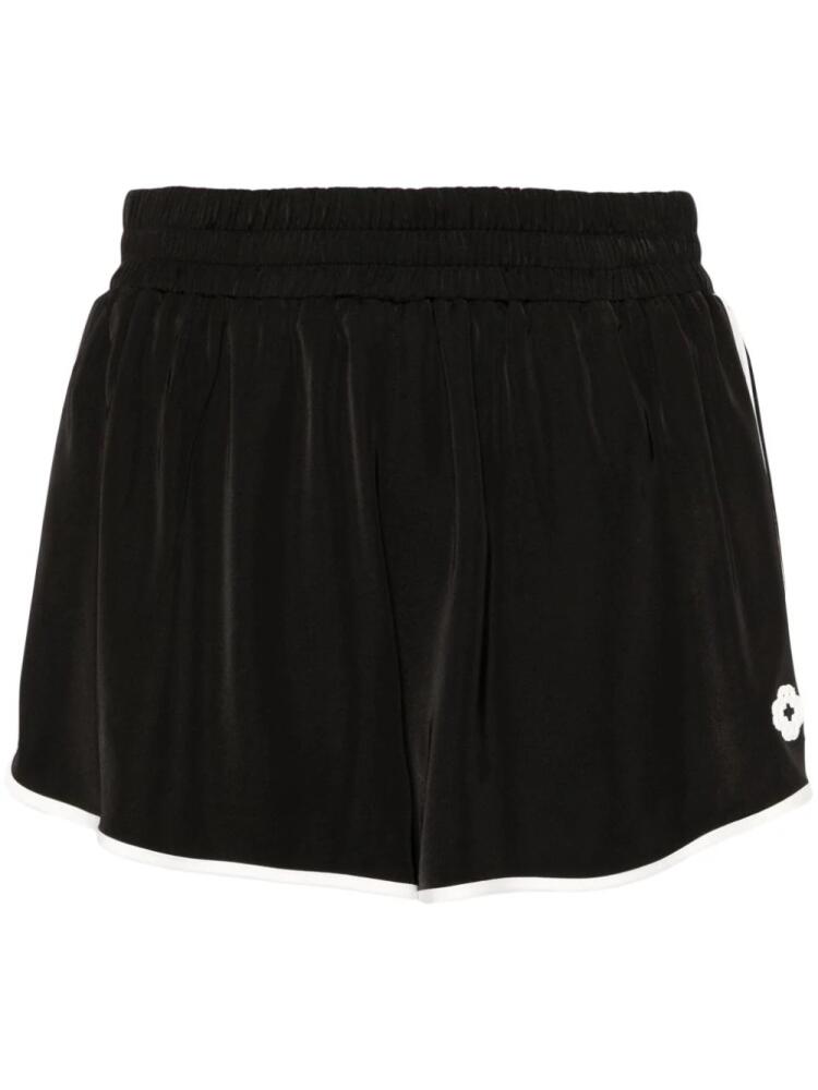 Maje logo-embroidered mini track shorts - Black Cover