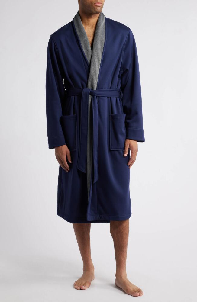 Nordstrom Essential Fleece Lined Robe in Navy Peacoat Cover