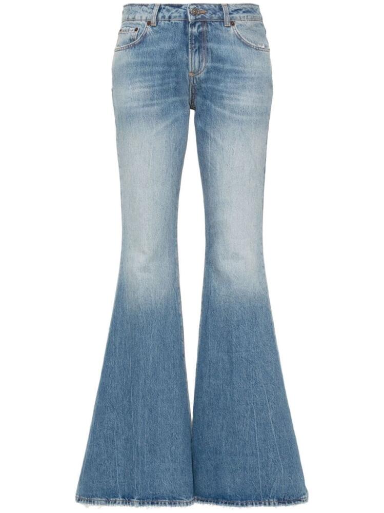 Haikure distressed wide-leg jeans - Blue Cover