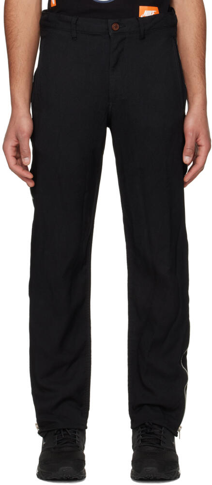 Black Comme des Garçons Black Zip Trousers Cover