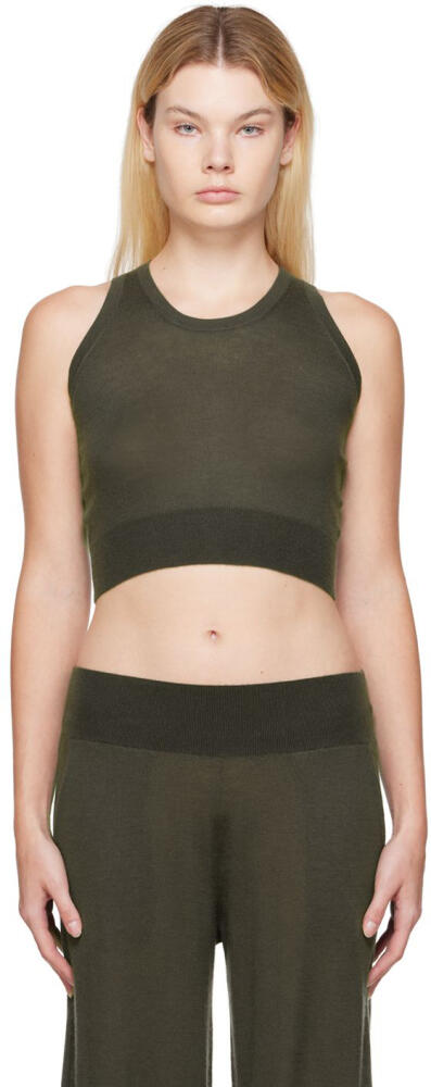 Frenckenberger Gray Cropped Sports Top Cover