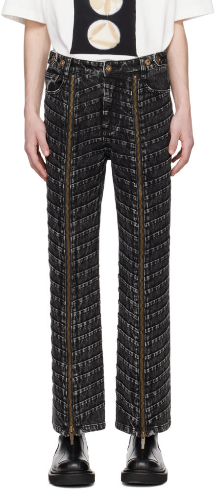 Feng Chen Wang Black Pleated Jeans Cover