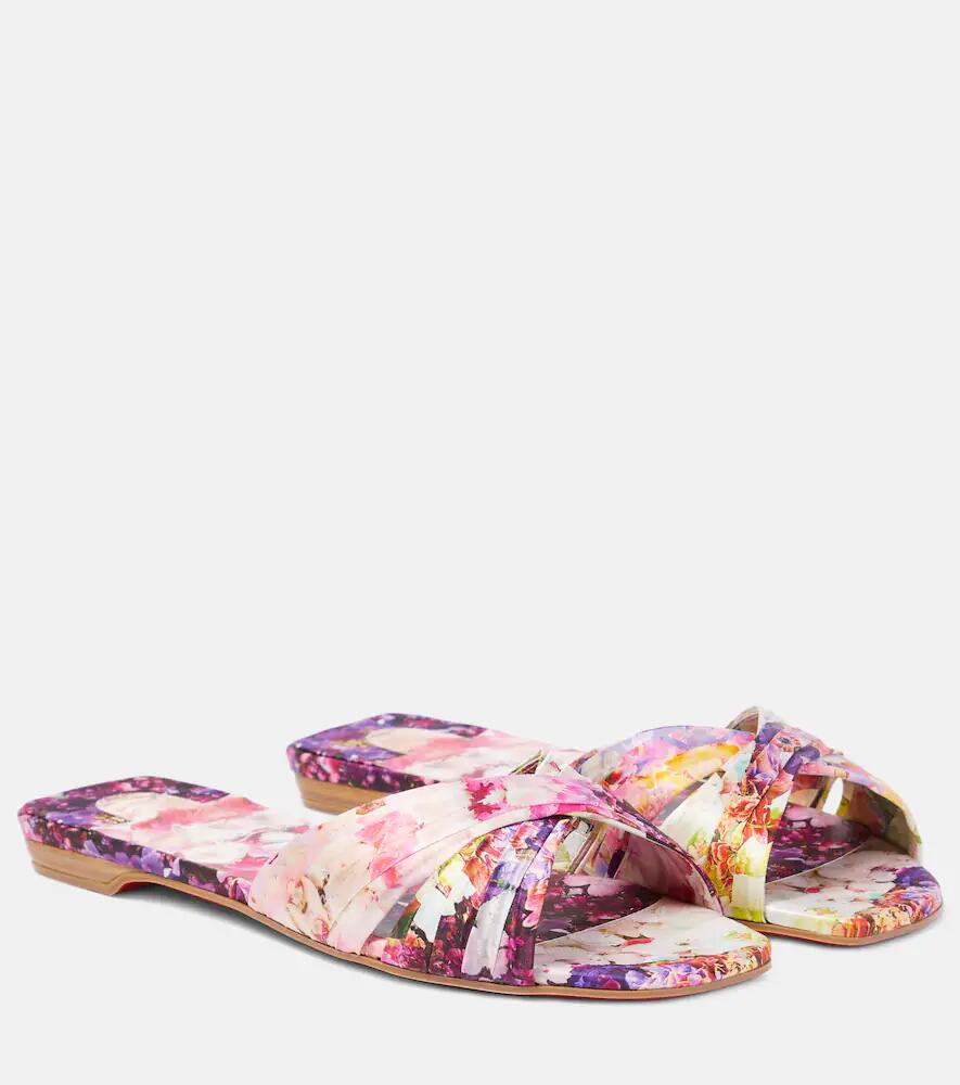 Christian Louboutin Nicol Is Back floral satin slides Cover