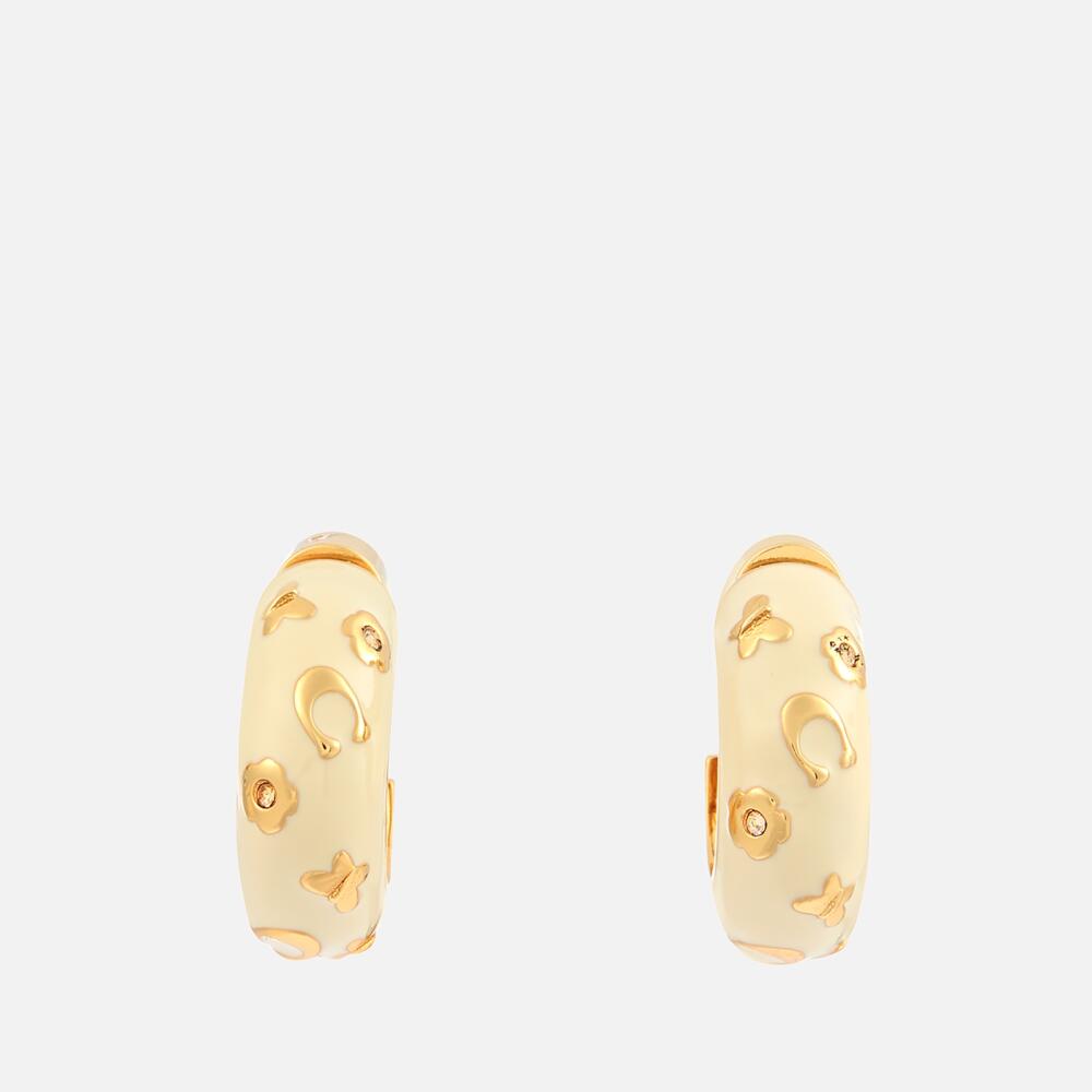 Coach Gold-Plated Chubby Gold-Plated Huggie Earrings Cover