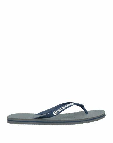 Philipp Plein Man Thong sandal Midnight blue Rubber Cover