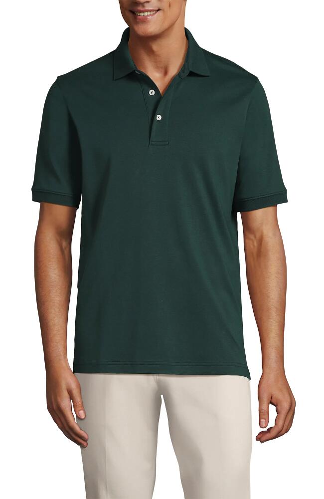 Lands' End Short Sleeve Cotton Supima Polo Shirt in Deep Forest Cover