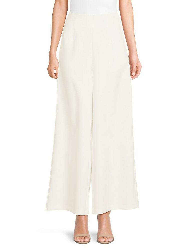 Saks Fifth Avenue Women's High Rise Wide Leg Pants - White Cover