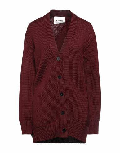 Jil Sander Woman Cardigan Burgundy Wool Cover