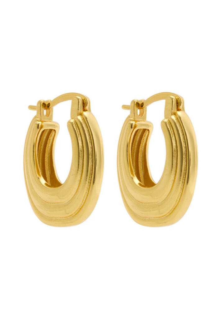 Daisy London X Polly Sayer Mini 18kt Gold-plated Hoop Earrings Cover