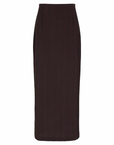 8 By Yoox Column Long Skirt W/ Back Split Woman Maxi skirt Burgundy Virgin Wool, Polyester, Elastane Cover