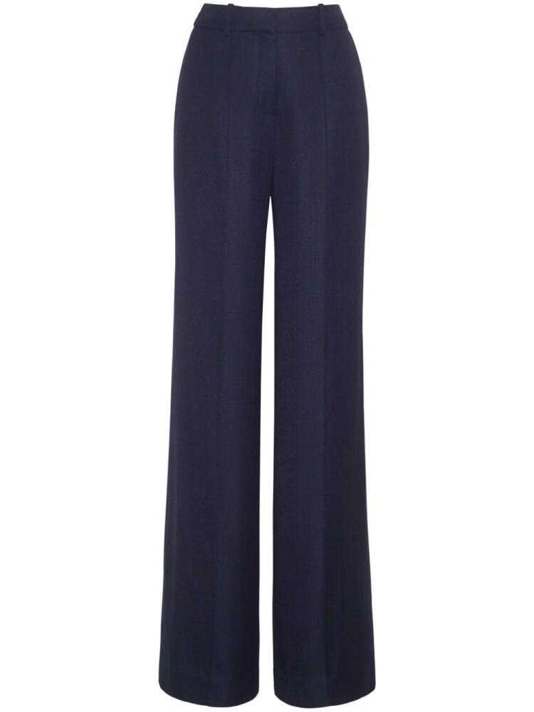 Adam Lippes stretch-canvas wide-leg trousers - Blue Cover