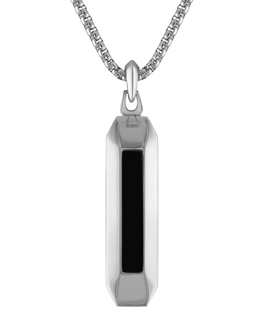 Bulova Stainless Steel Gemstone Pendant Necklace, 24" + 2" extender - Silver Tone Cover