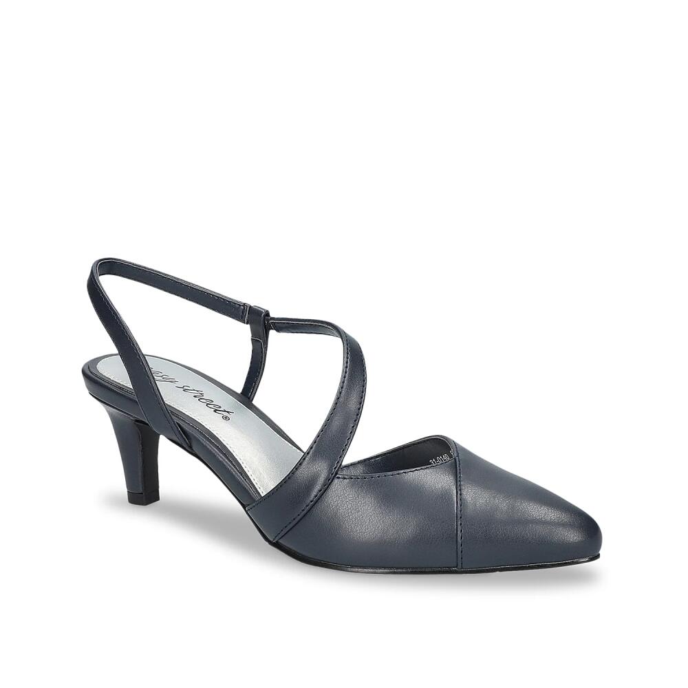 Easy Street Extra Wide Width Emerald Pump | Women's | Navy Cover