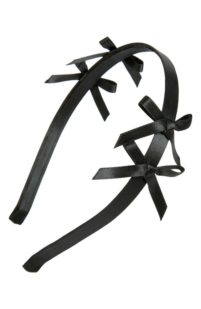 Sandy Liang Sergio Bow Headband in Black Cover