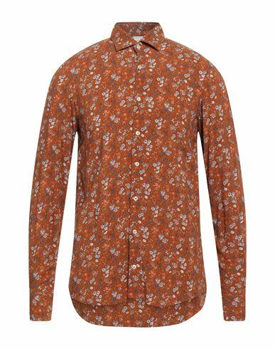 Primo Emporio Man Shirt Brown Cotton, Elastane Cover