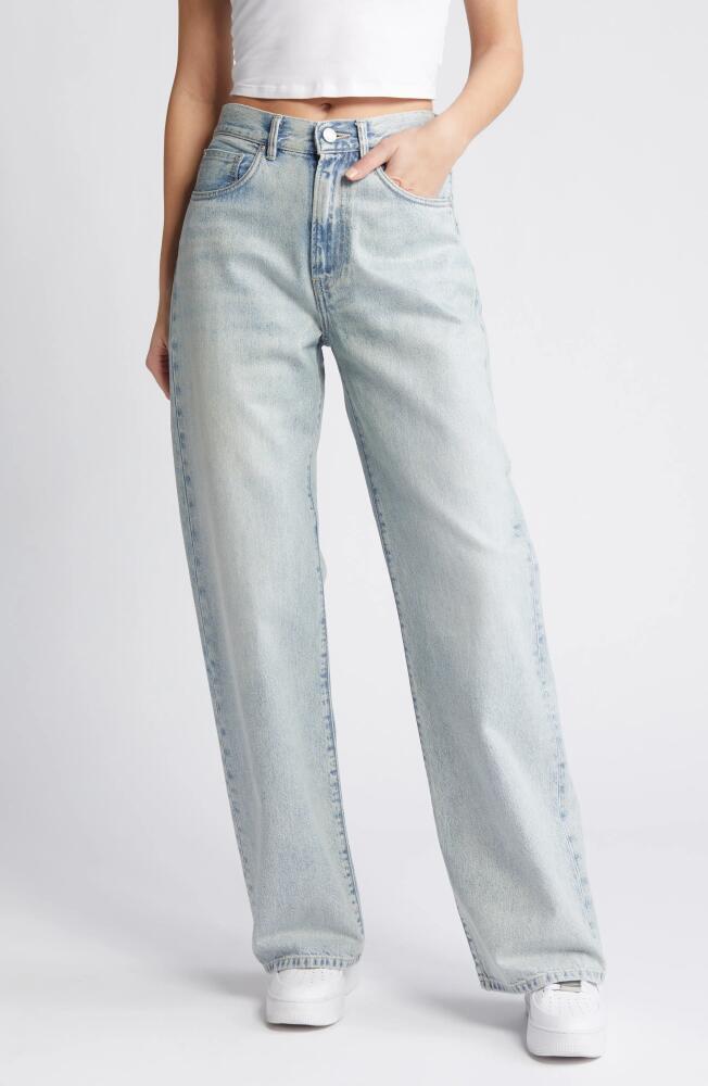 PURPLE BRAND Coated Wide Leg Jeans in Light Indigo Cover