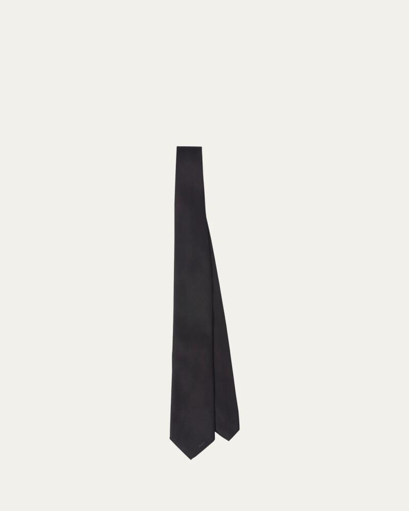 Prada Men's Solid Satin Tie Cover