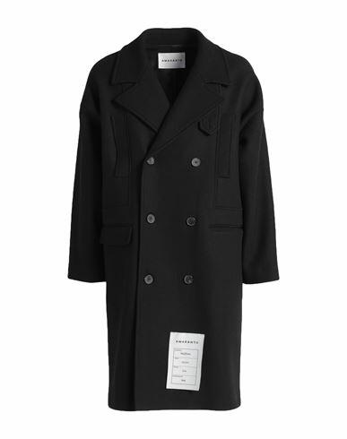 Amaranto Man Coat Black Wool, Polyester, Polyamide Cover