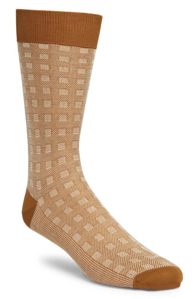 Canali Geo Box Dress Socks in Light Brown Cover