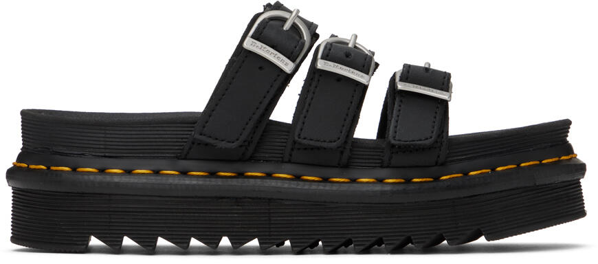 Dr. Martens Black Blaire Leather Slide Sandals Cover