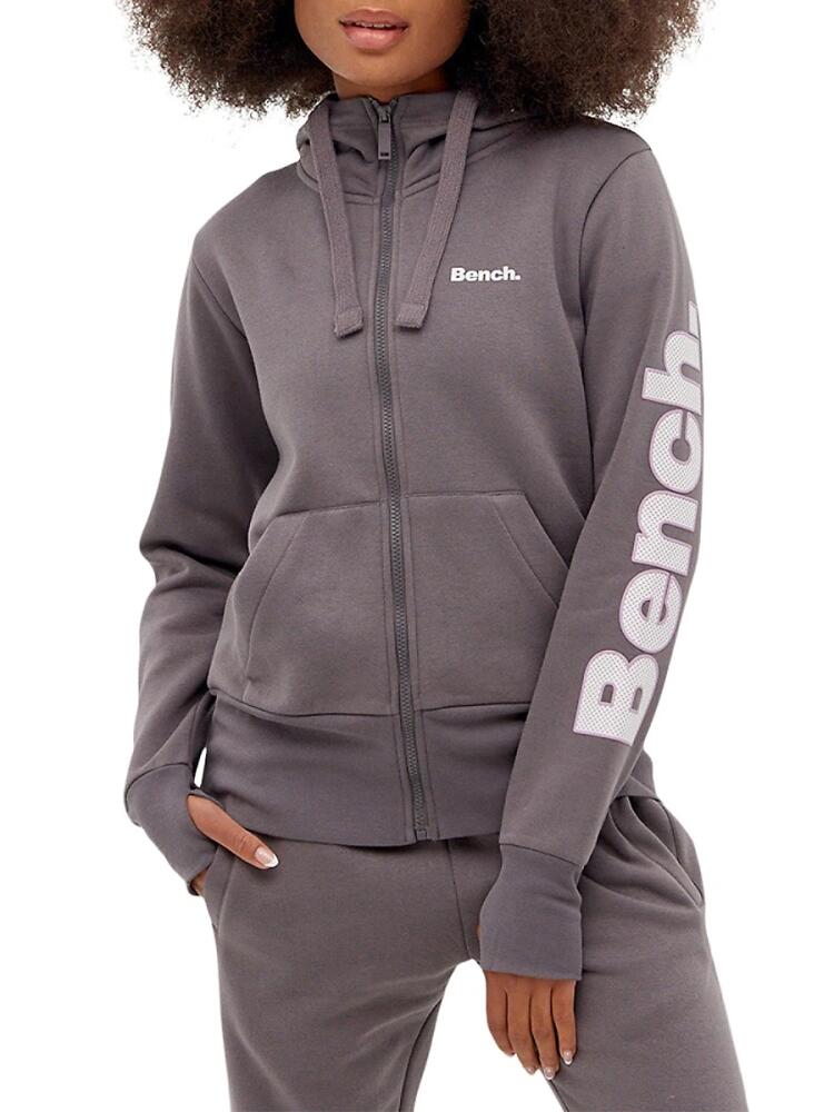 Bench. Women's Marcie Logo Zip Hoodie - Charcoal Cover