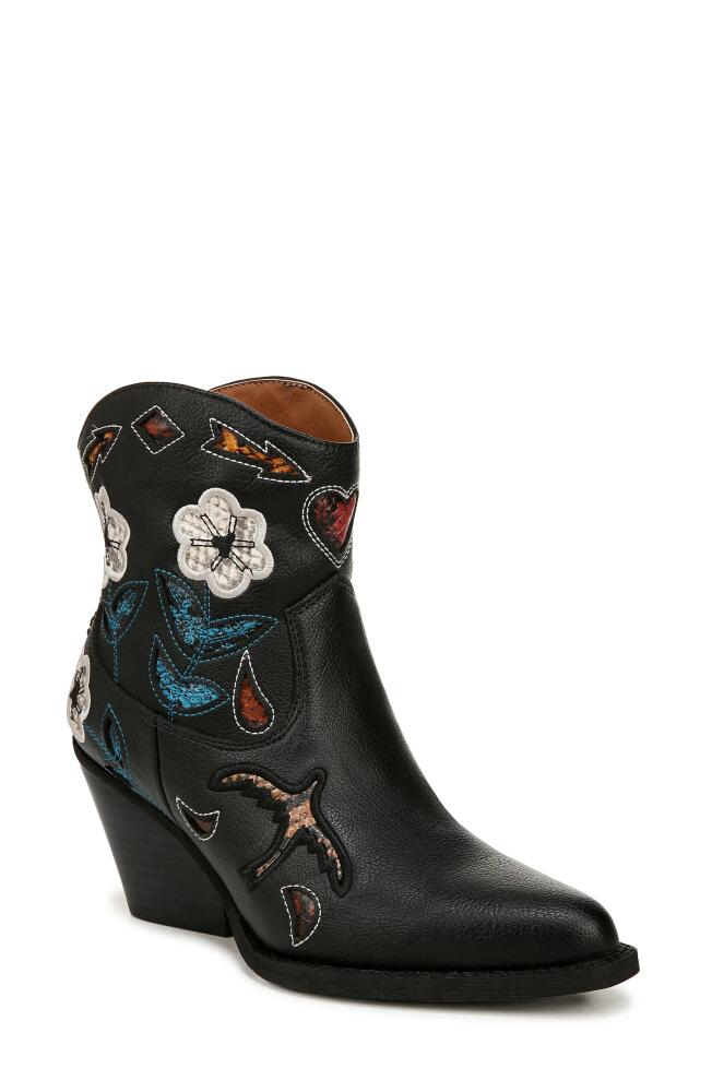 Zodiac Roslyn Embroidered Western Boot in Black Multi Cover