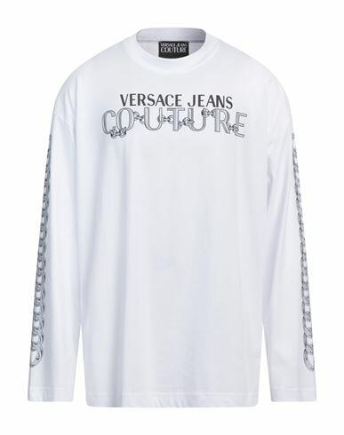 Versace Jeans Couture Man T-shirt White Cotton Cover