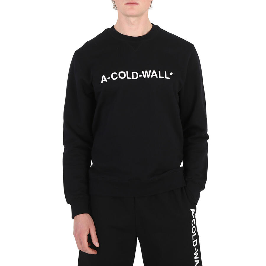 A Cold Wall Mens Black Essential Logo Crew Sweater Cover