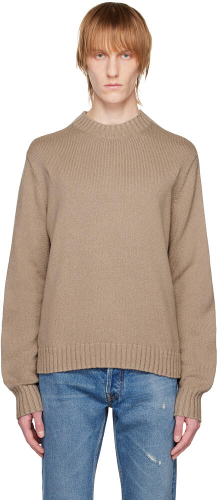 Acne Studios Beige Crewneck Sweater Cover