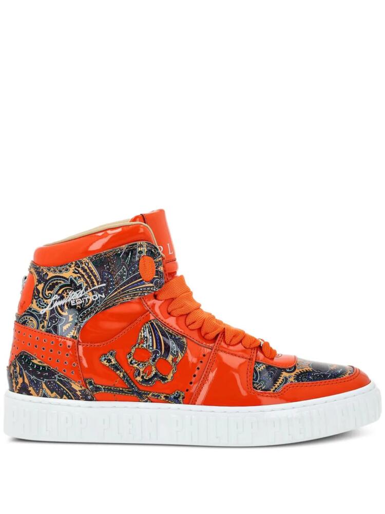 Philipp Plein Paisley high-top sneakers - Orange Cover