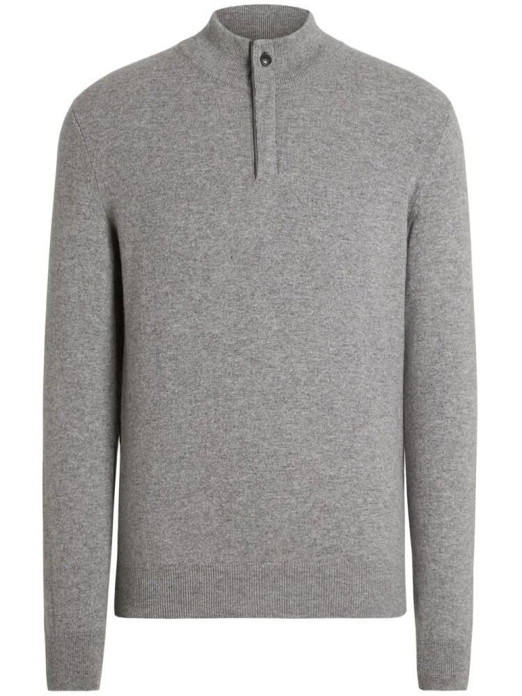 Zegna Oasi mock-neck cashmere jumper - Grey Cover