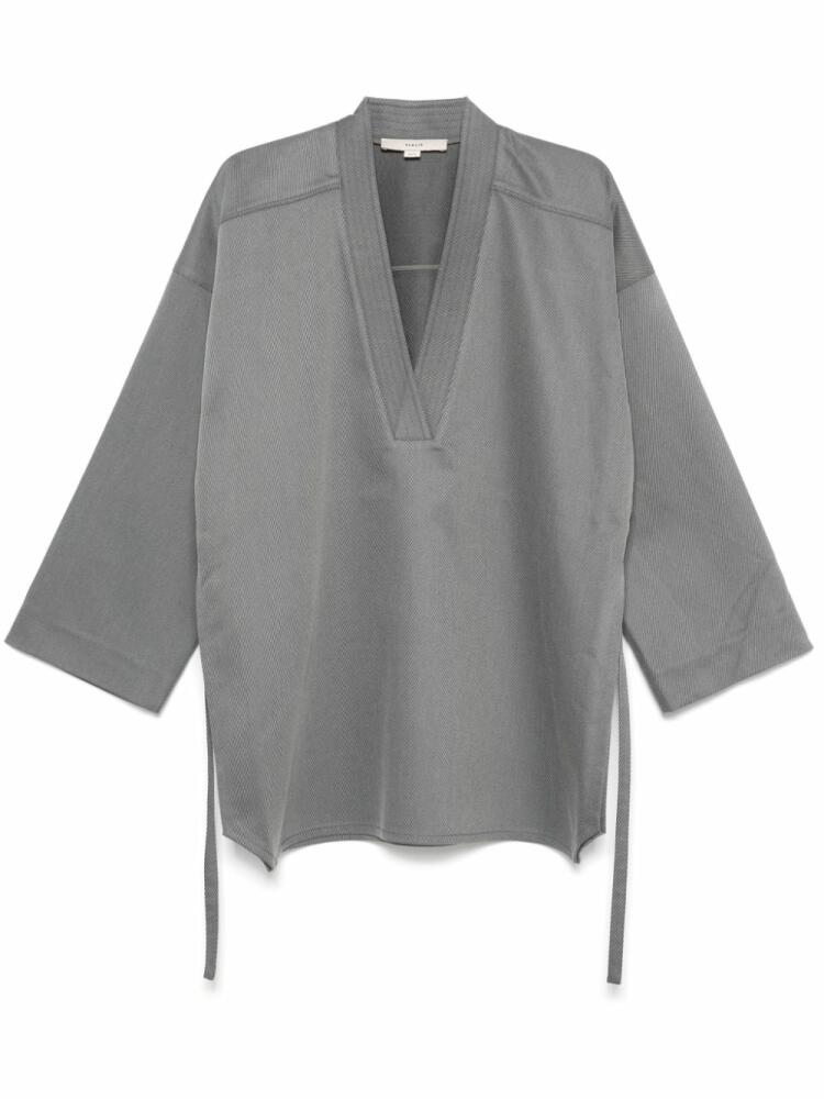 REMAIN twill-weave blouse - Grey Cover