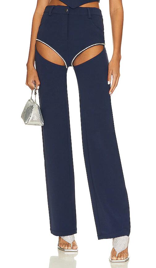 Camila Coelho Elizabeth Cut Out Pants in Navy Cover