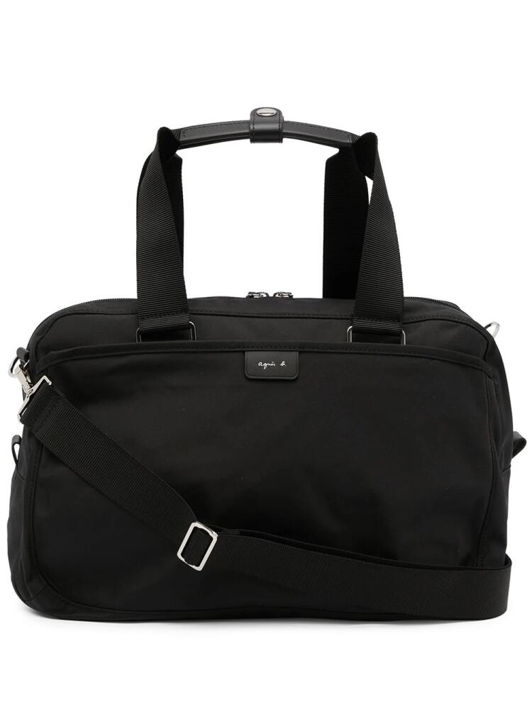 agnès b. logo tag small holdall - Black Cover