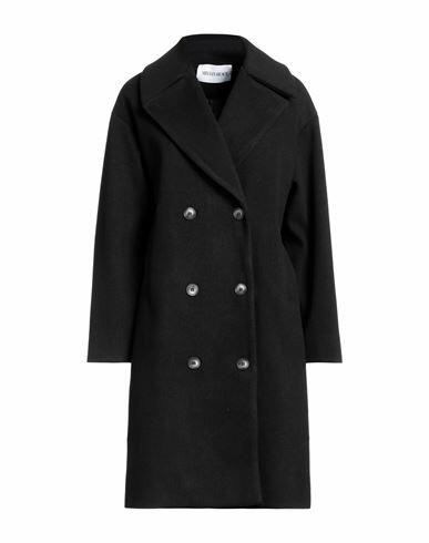 Silvian Heach Woman Coat Black Polyester Cover