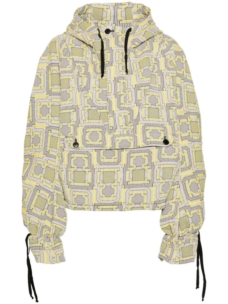 Henrik Vibskov Delivery pattern-jacquard jacket - Yellow Cover