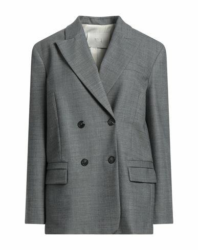 Tela Woman Blazer Grey Polyester, Virgin Wool, Elastane Cover