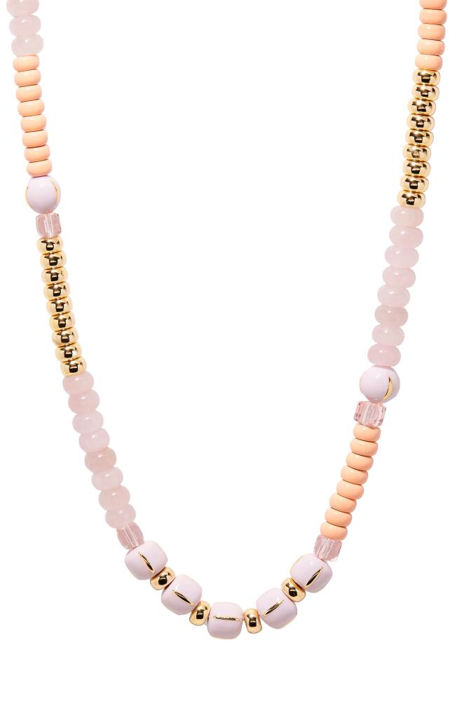 Brook and York Paloma Beaded Necklace in Gold/Pink Cover