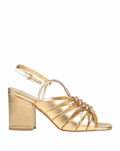 Laurence Dacade Woman Sandals Gold Soft Leather Cover